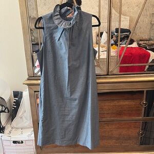 Banana Republic Gray Sheath Midi Dress with Mock Neck